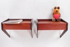Mid-Century Set Danish Teak and Oak Night Stands from Ølholm Møbelfabrik, 1960s