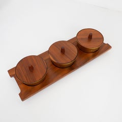 Mid-Century Set for Serving Cart