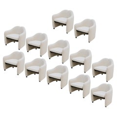 Mid-Century Set of 12 Chairs by Eugenio Gerli and Edited by Tecno Ps 142