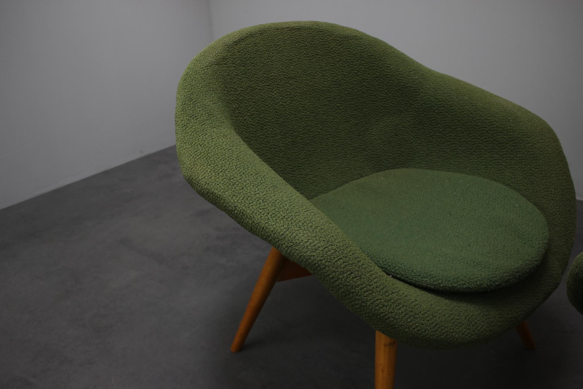 Juego de 2 sillones de mediados de siglo de Miroslav Navrátil, Años 50, Checoslovaquia en venta 3