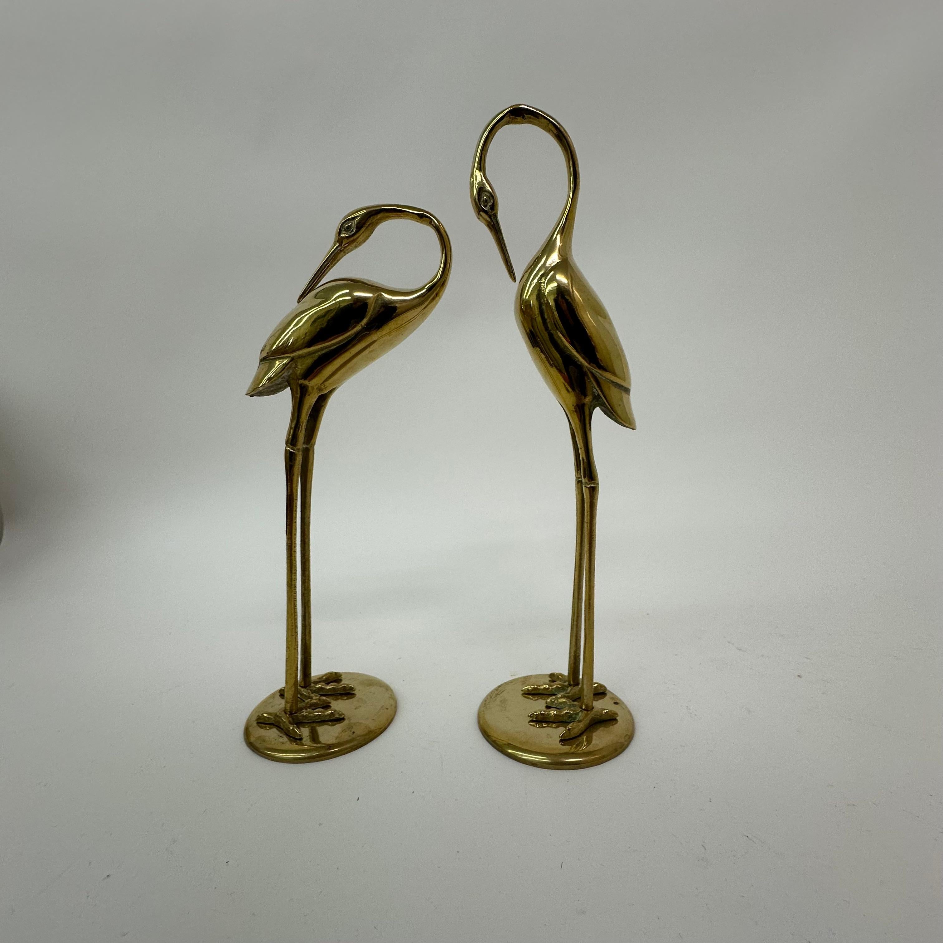 Mid century set of 2 brass birds , 1970’s For Sale 5