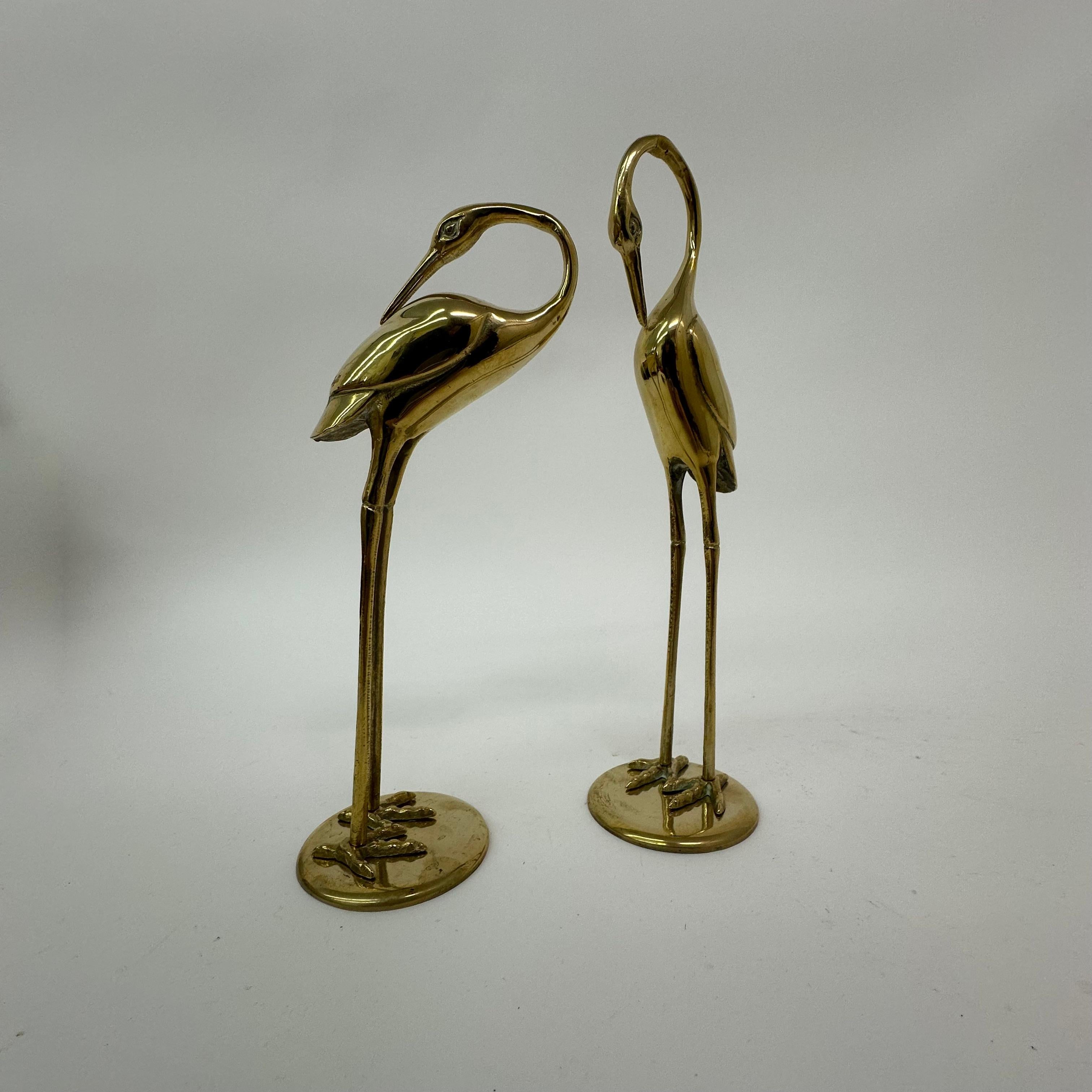Mid century set of 2 brass birds , 1970’s For Sale 7