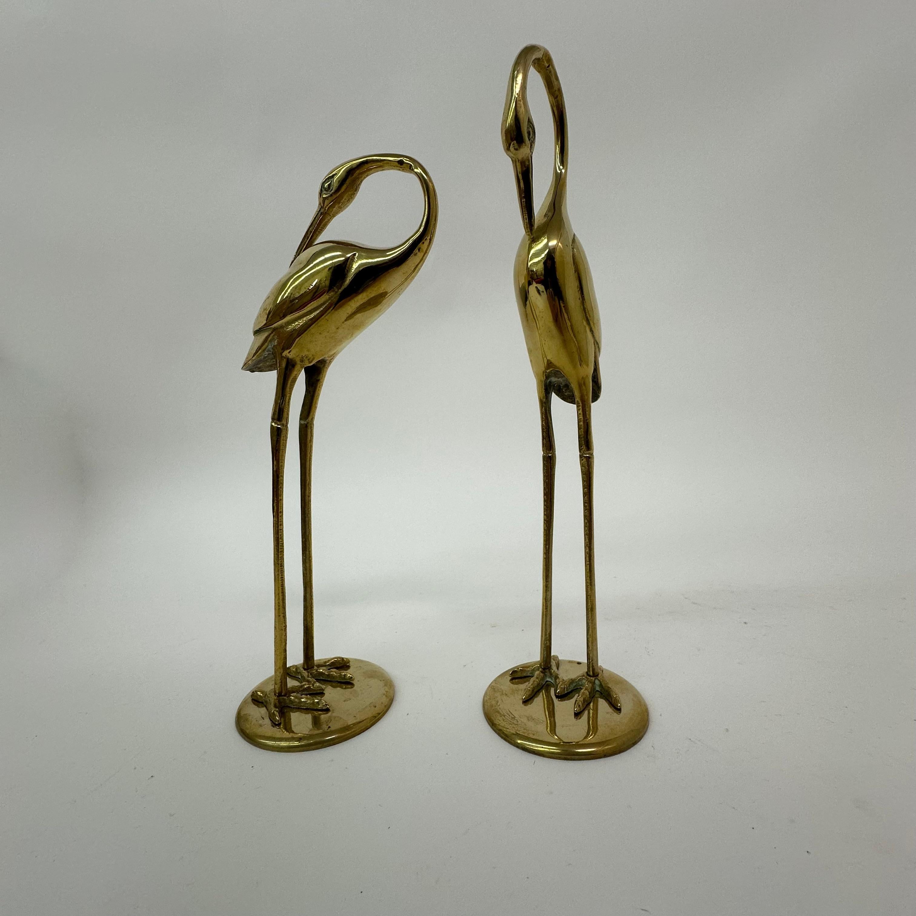 Mid century set of 2 brass birds , 1970’s For Sale 8