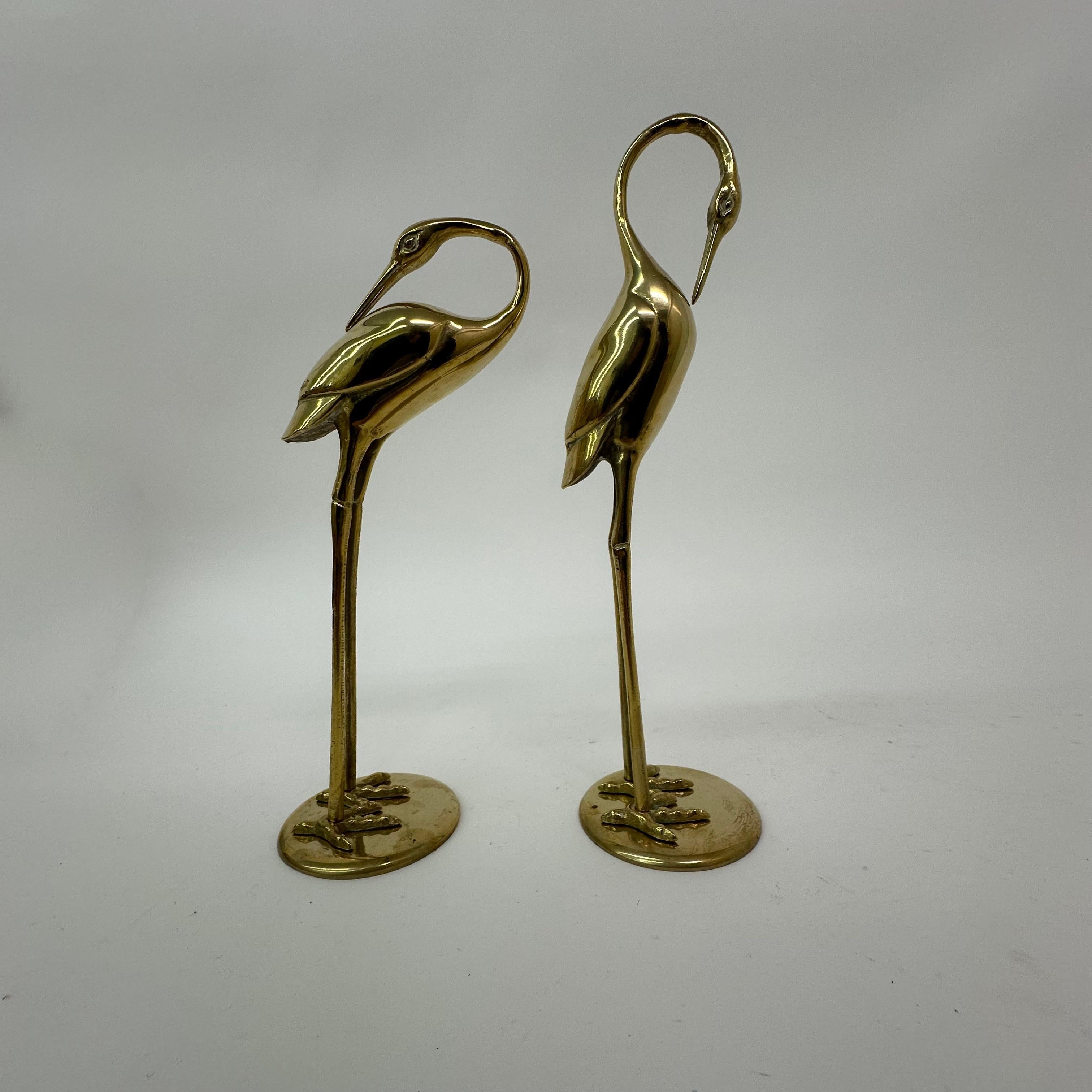 Mid century set of 2 brass birds , 1970’s For Sale 9