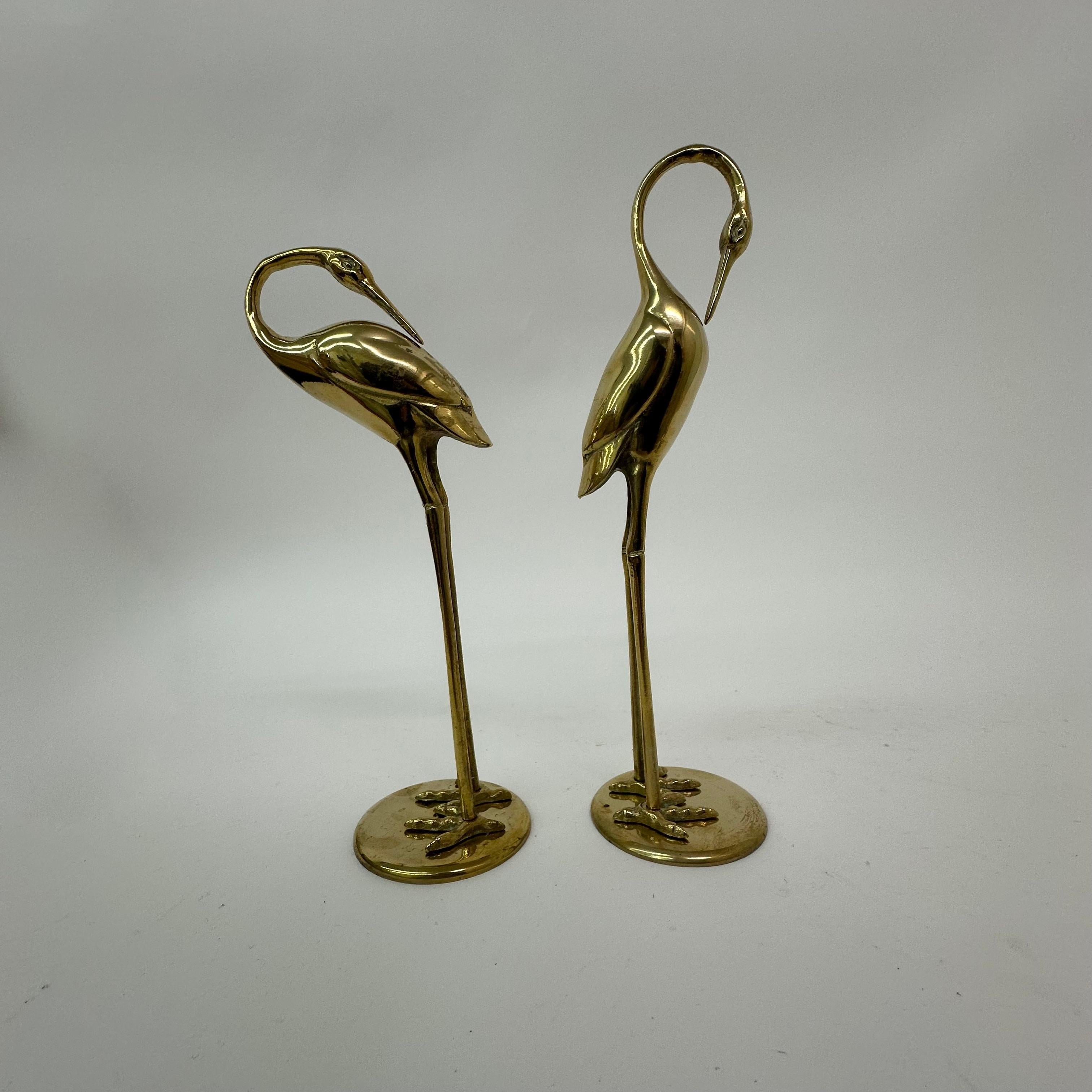 Mid century set of 2 brass birds , 1970’s For Sale 10