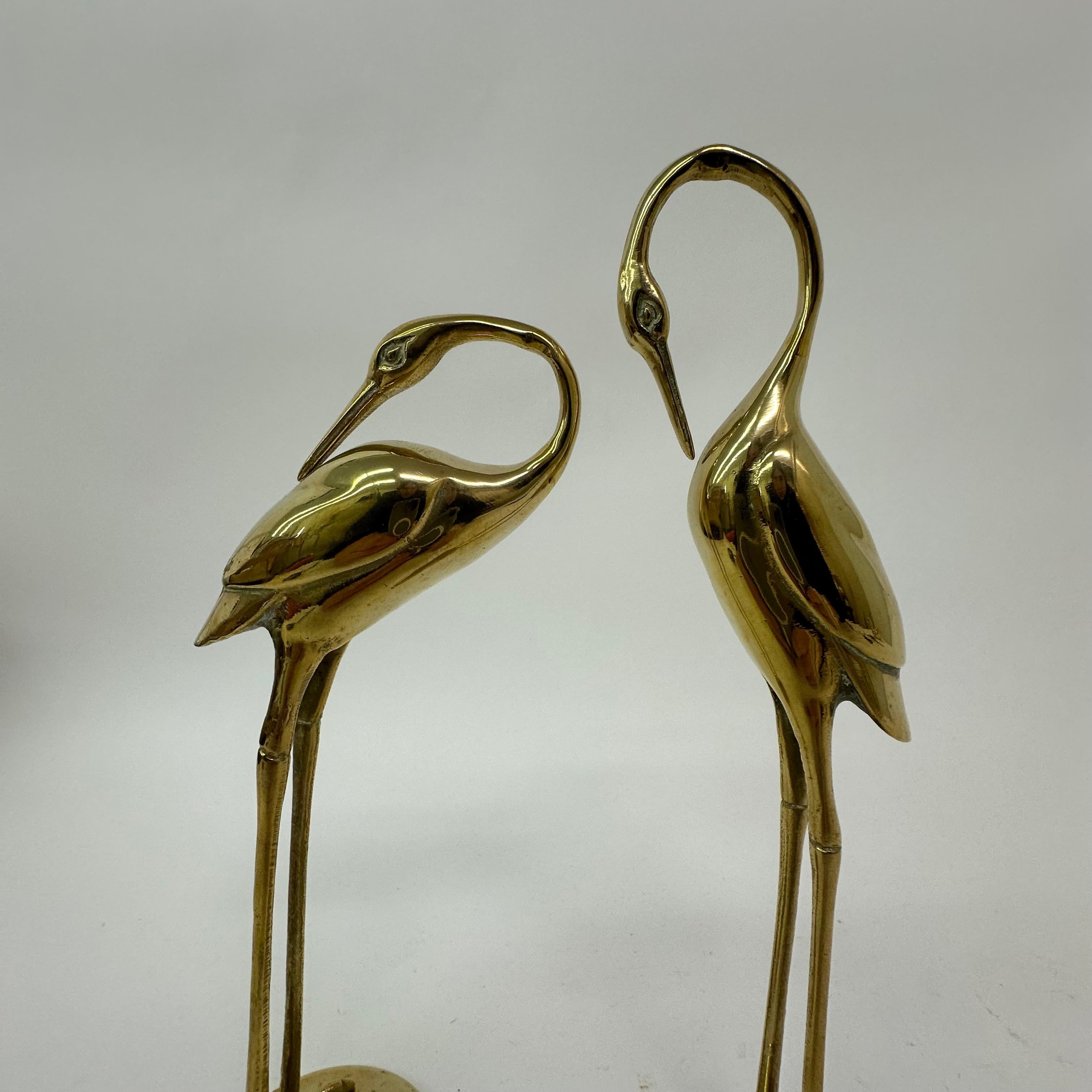 Mid century set of 2 brass birds , 1970’s For Sale 1