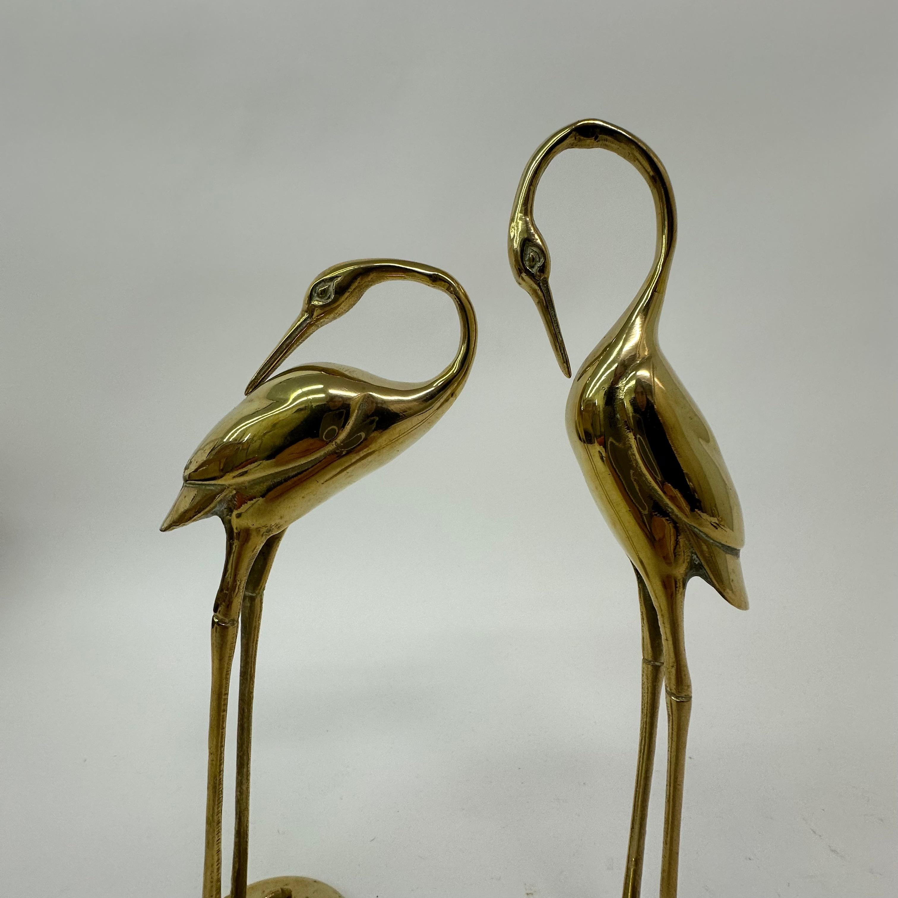 Ensemble de 2 oiseaux en laiton, milieu du siècle dernier, 1970 en vente 1