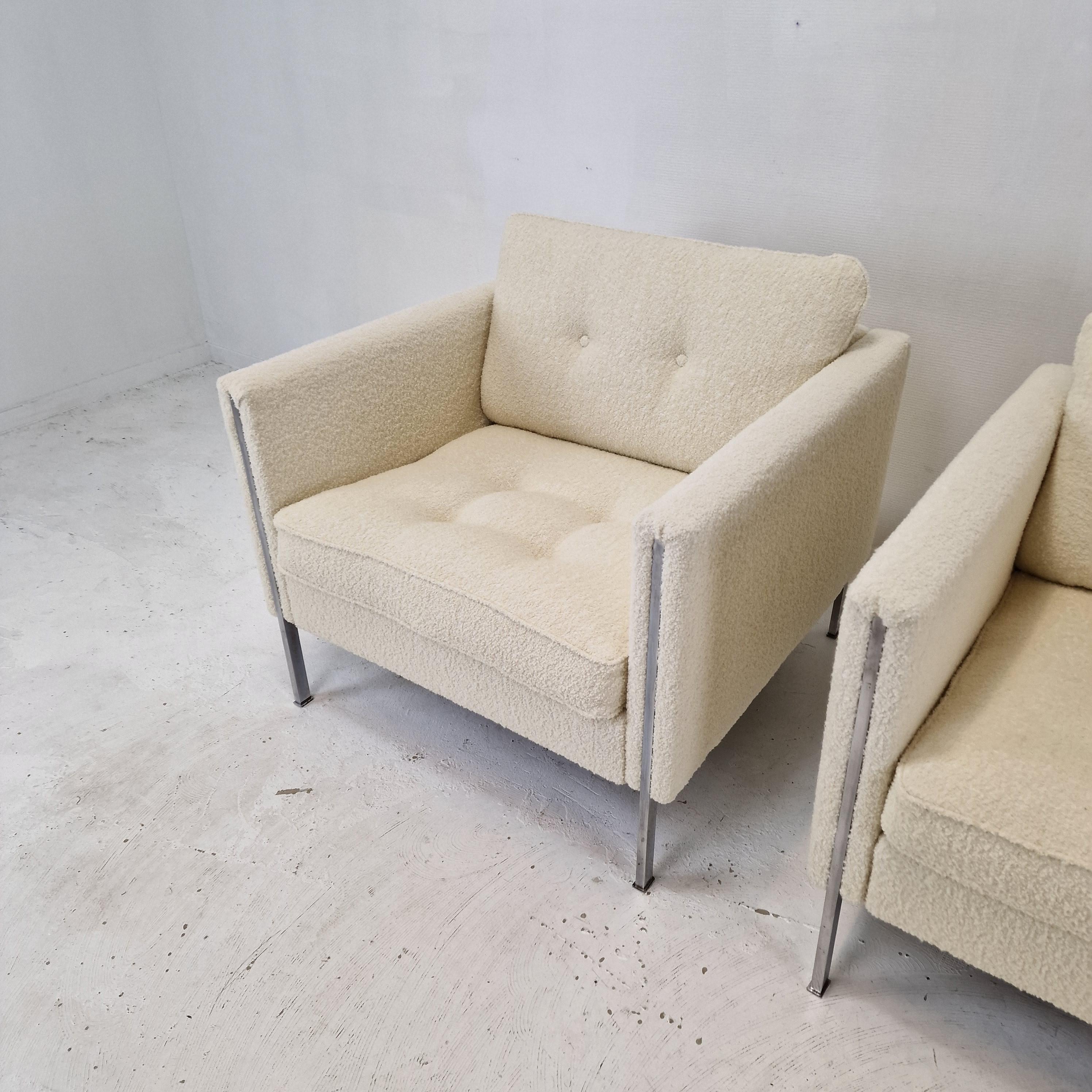 Steel Midcentury Set of 2 Model 442 Chairs by Pierre Paulin for Artifort, 1960s For Sale