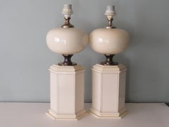 Mid Century Set of 2 Table Lamps by Maison Le Dauphin, France 1960-1970