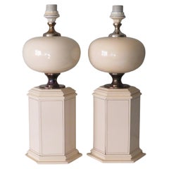Mid Century Set of 2 Table Lamps by Maison Le Dauphin, France 1960-1970