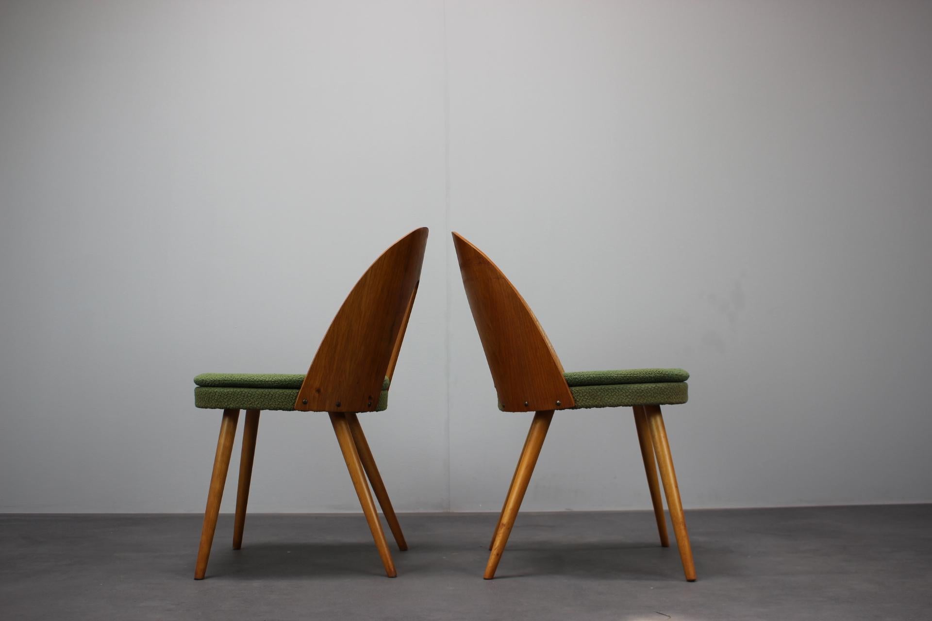 Ensemble de 2 chaises Tatra du milieu du siècle par Antonín Šuman pour Tatra Pravenec, années 1960 Bon état - En vente à Praha, CZ