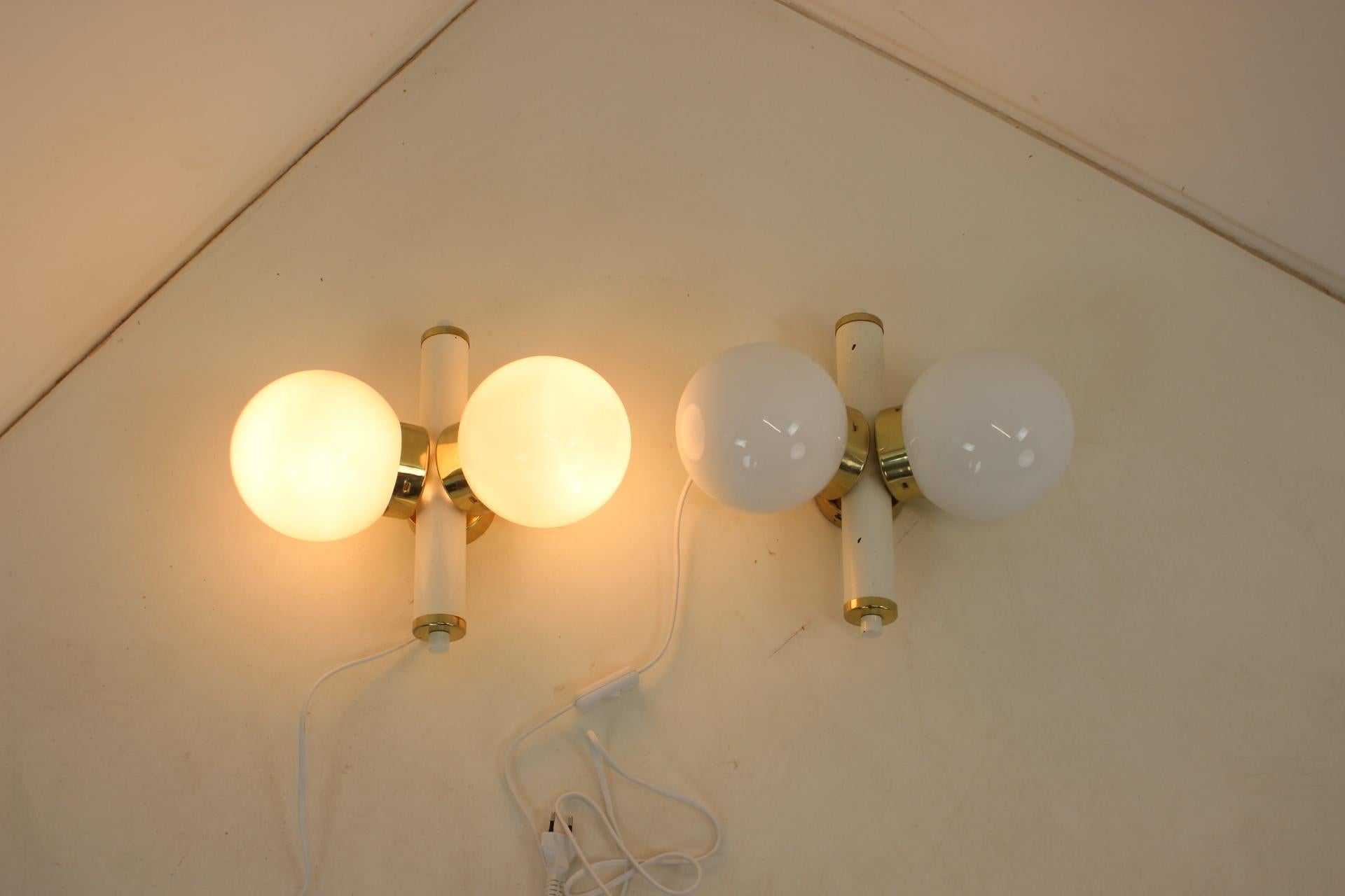 Mid-Century Set of 2 Wall Lamps by Instala Jilove, 1970’s For Sale 6