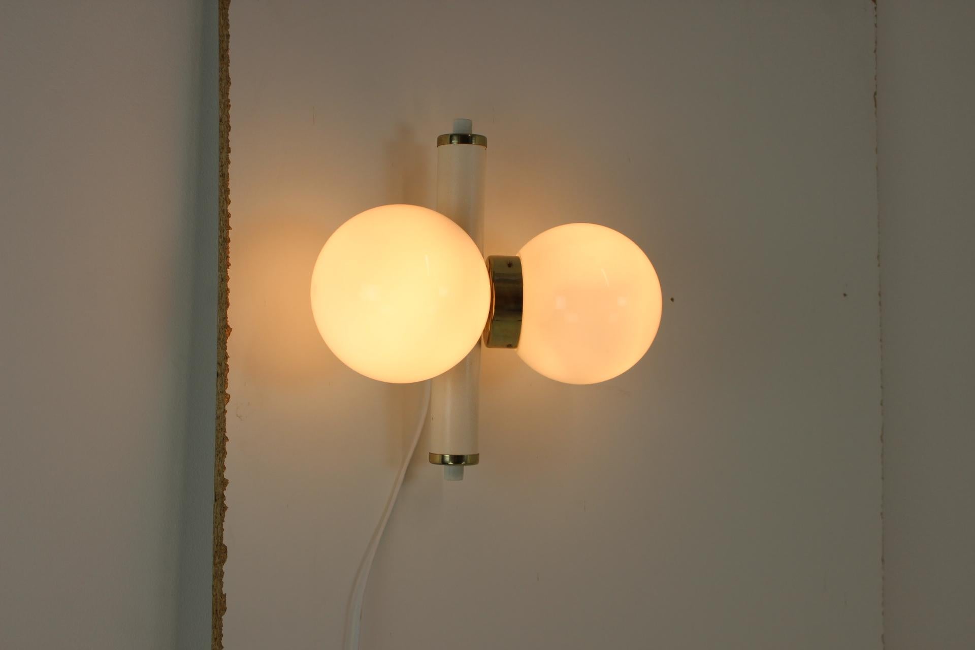 Czech Mid-Century Set of 2 Wall Lamps by Instala Jilove, 1970’s For Sale