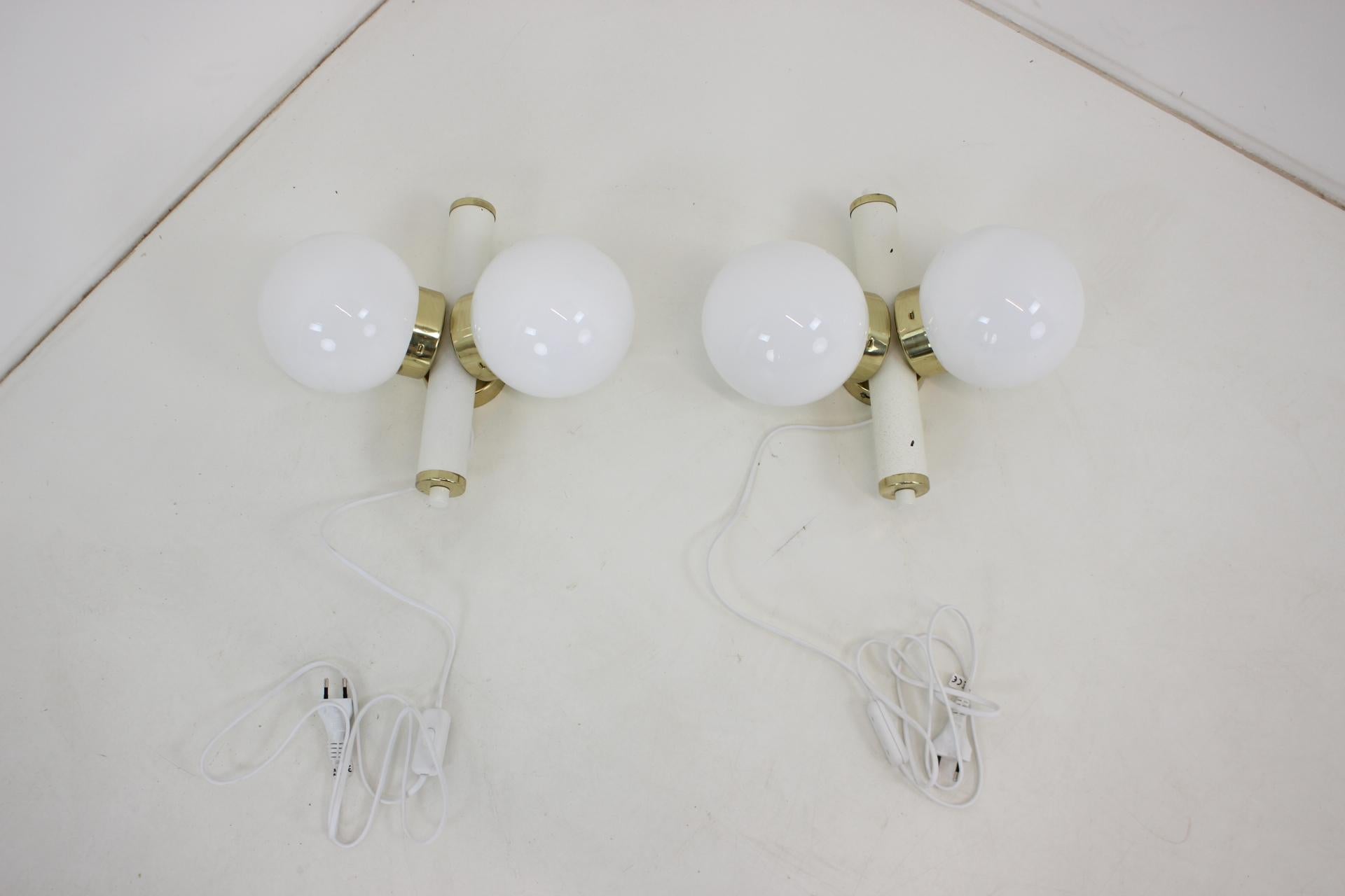 Mid-Century Set of 2 Wall Lamps by Instala Jilove, 1970’s In Good Condition For Sale In Praha, CZ