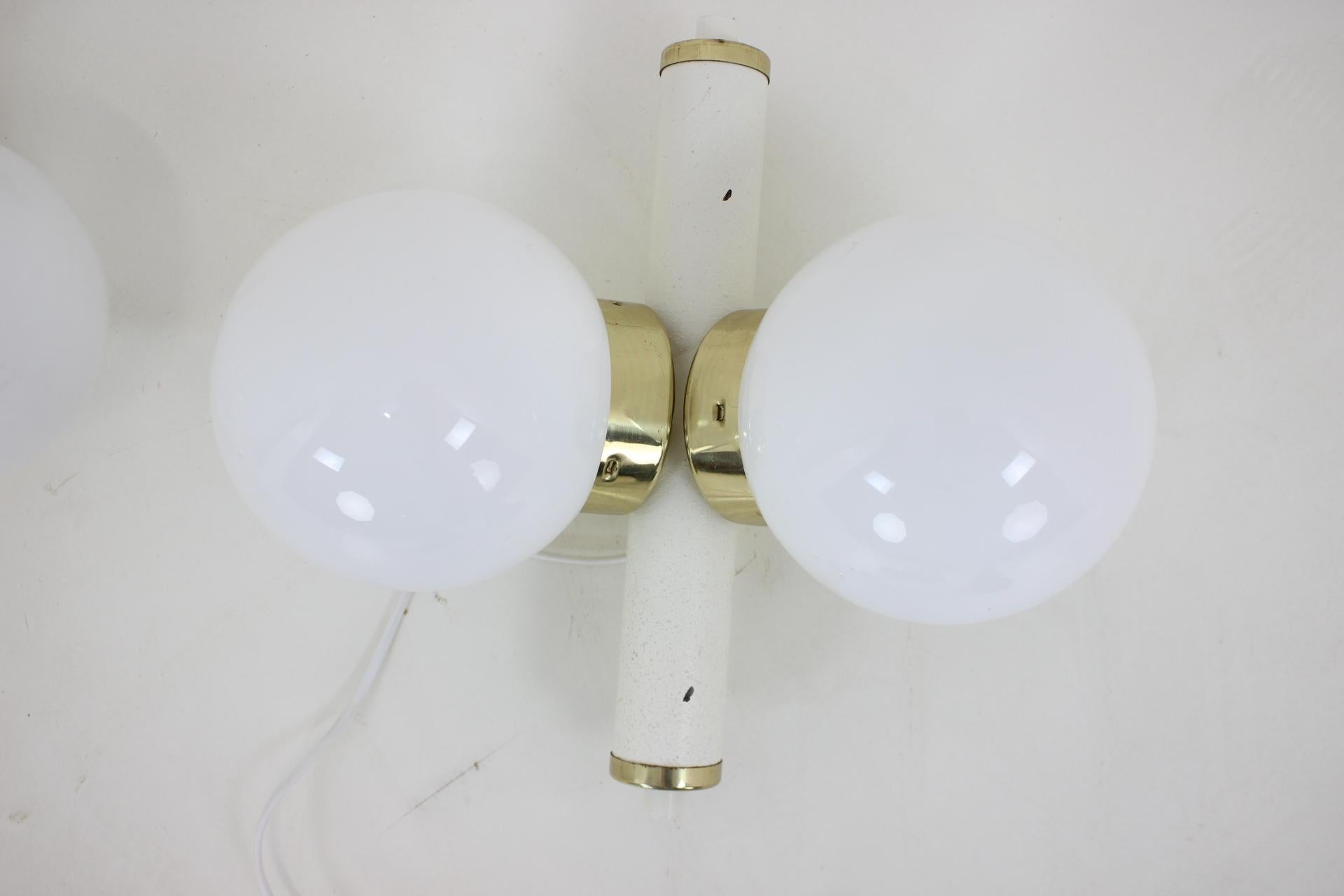 Metal Mid-Century Set of 2 Wall Lamps by Instala Jilove, 1970’s For Sale