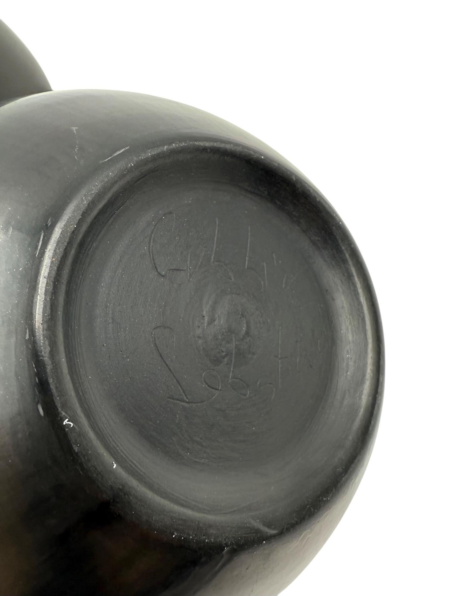 Ensemble de 3 vases en céramique bucchero noire du milieu du siècle, Sebastiani Gubbio Italie années 1960 en vente 9