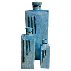 Midcentury Set of 3 Large Sized Ceramic Vases from the, 1960s