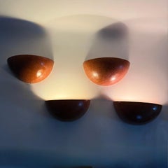 Set di 4 lampade da parete in ceramica del Mid-Century, anni '70