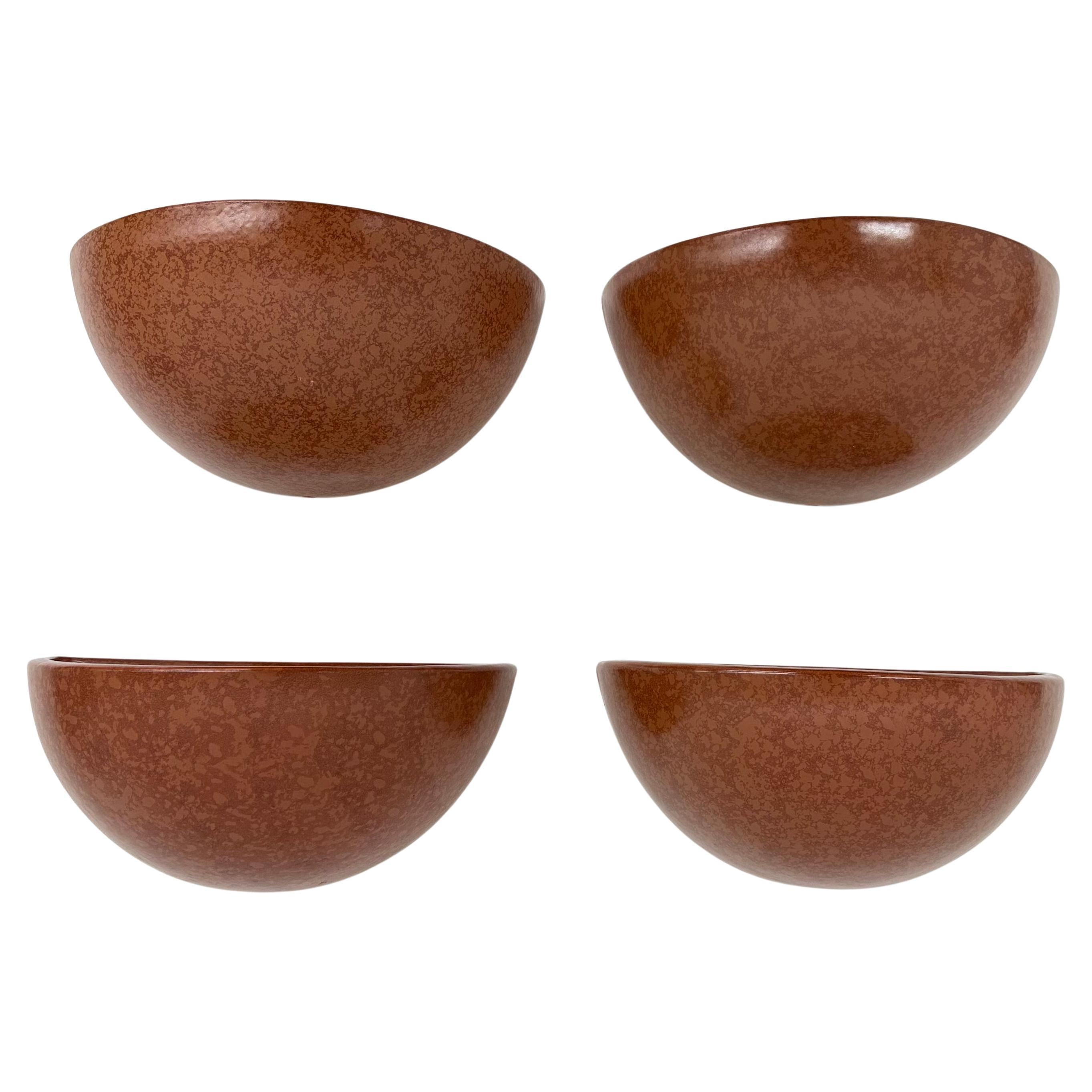 Mid-Century set of 4 ceramic wall lamp sconce , 1970s For Sale
