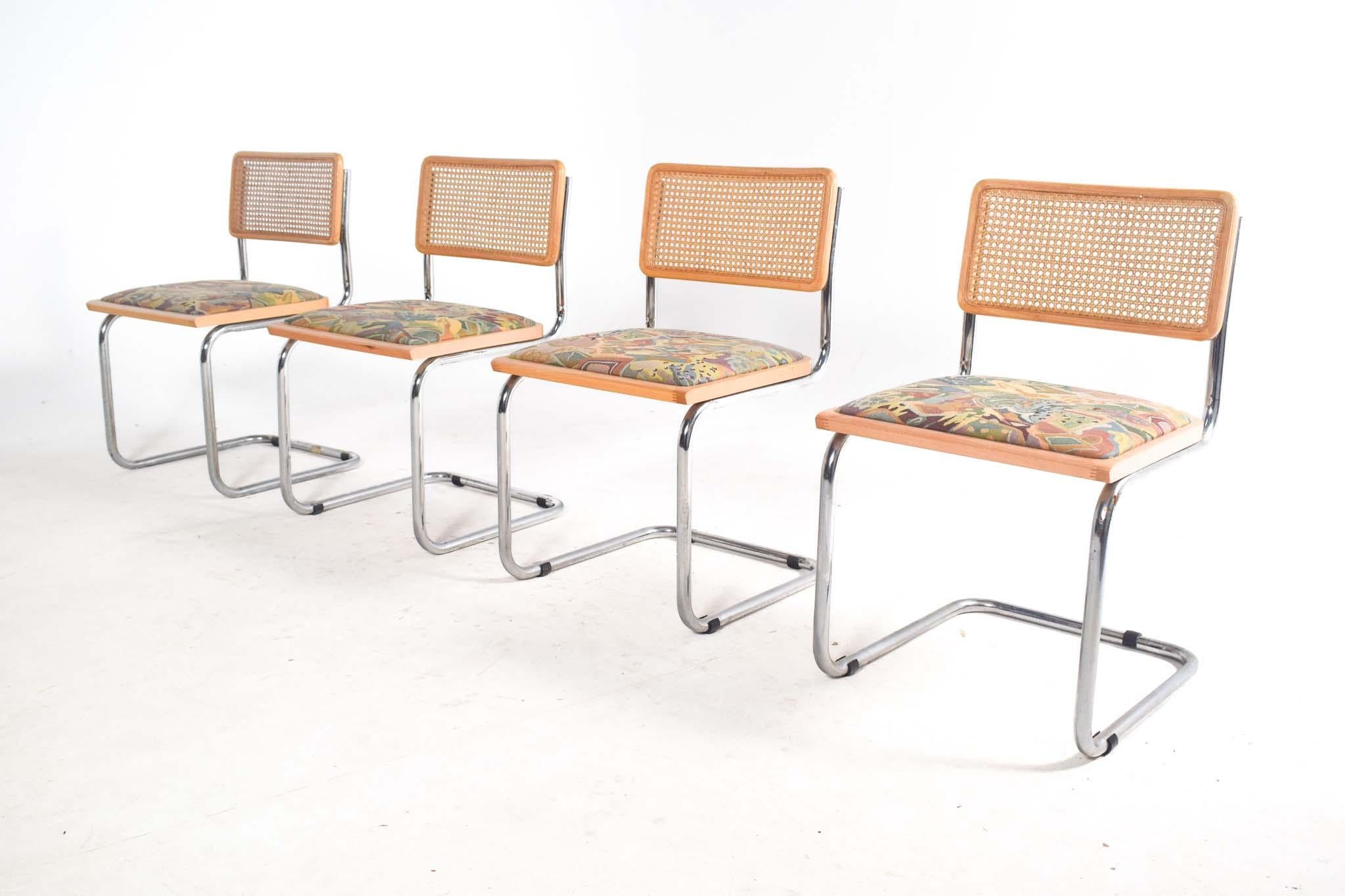 Mid-Century Modern Mid-Century Set of 4 Cesca Dining Chairs by Marcel Breuer for Knoll For Sale