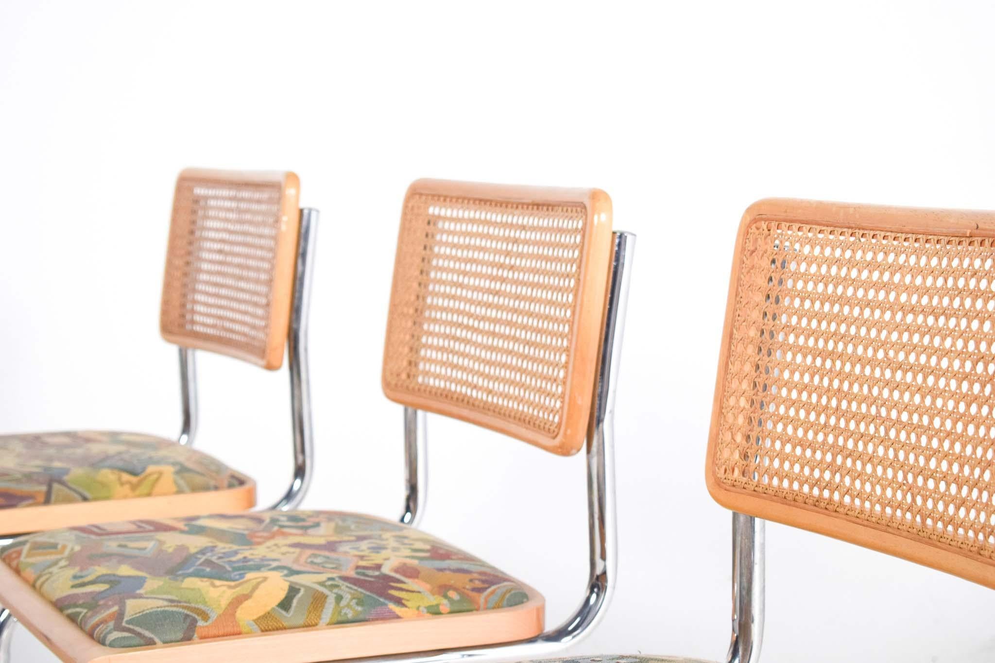 Early 20th Century Mid-Century Set of 4 Cesca Dining Chairs by Marcel Breuer for Knoll For Sale