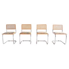 Ensemble de 4 chaises de salle à manger Cesca du milieu du siècle par Marcel Breuer pour Knoll