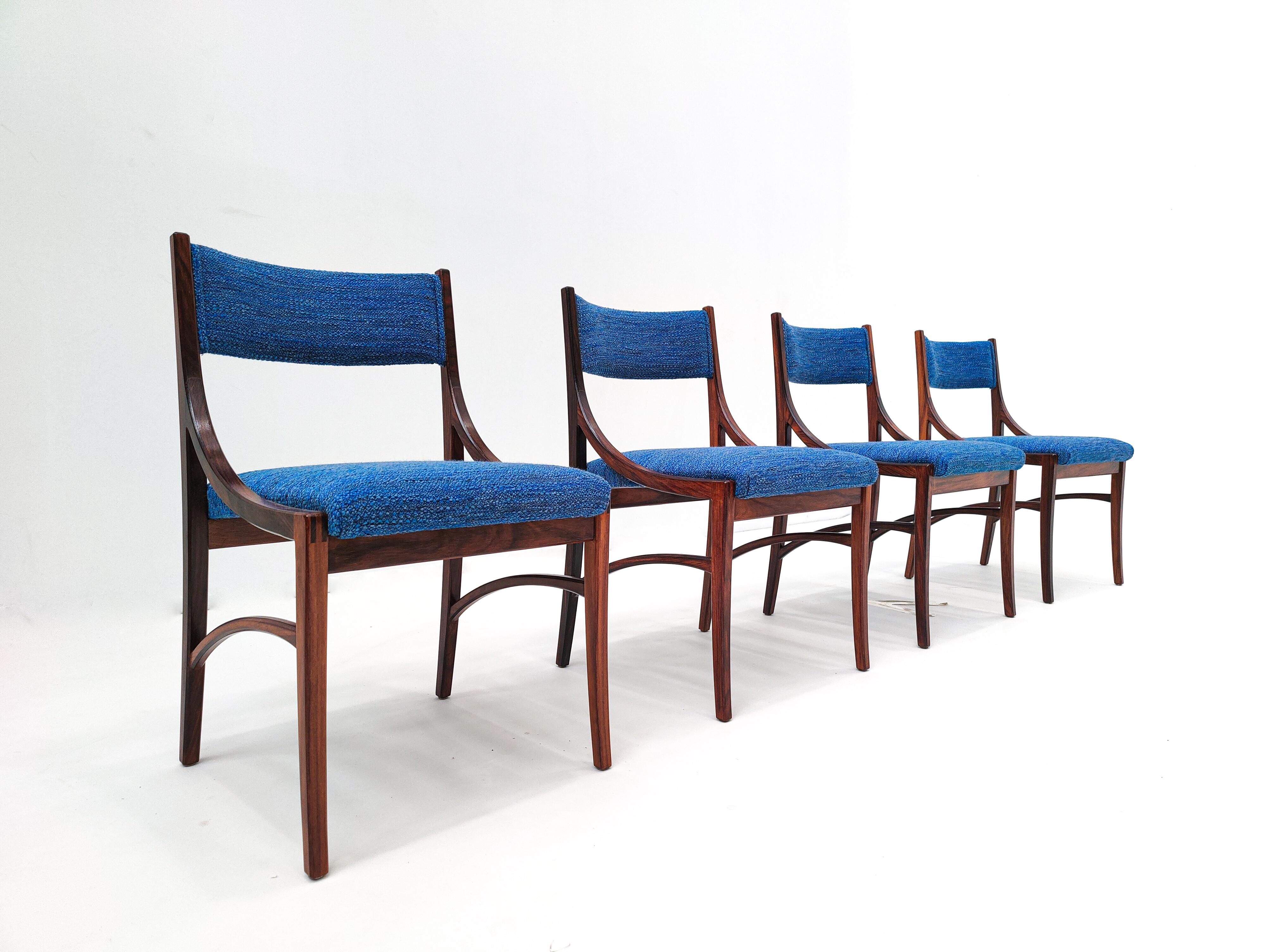 Mid-Century Set of 4 Chairs and 2 Armchairs Model 110 by Ico Parisi, Italy, 1960 In Good Condition In Brussels, BE