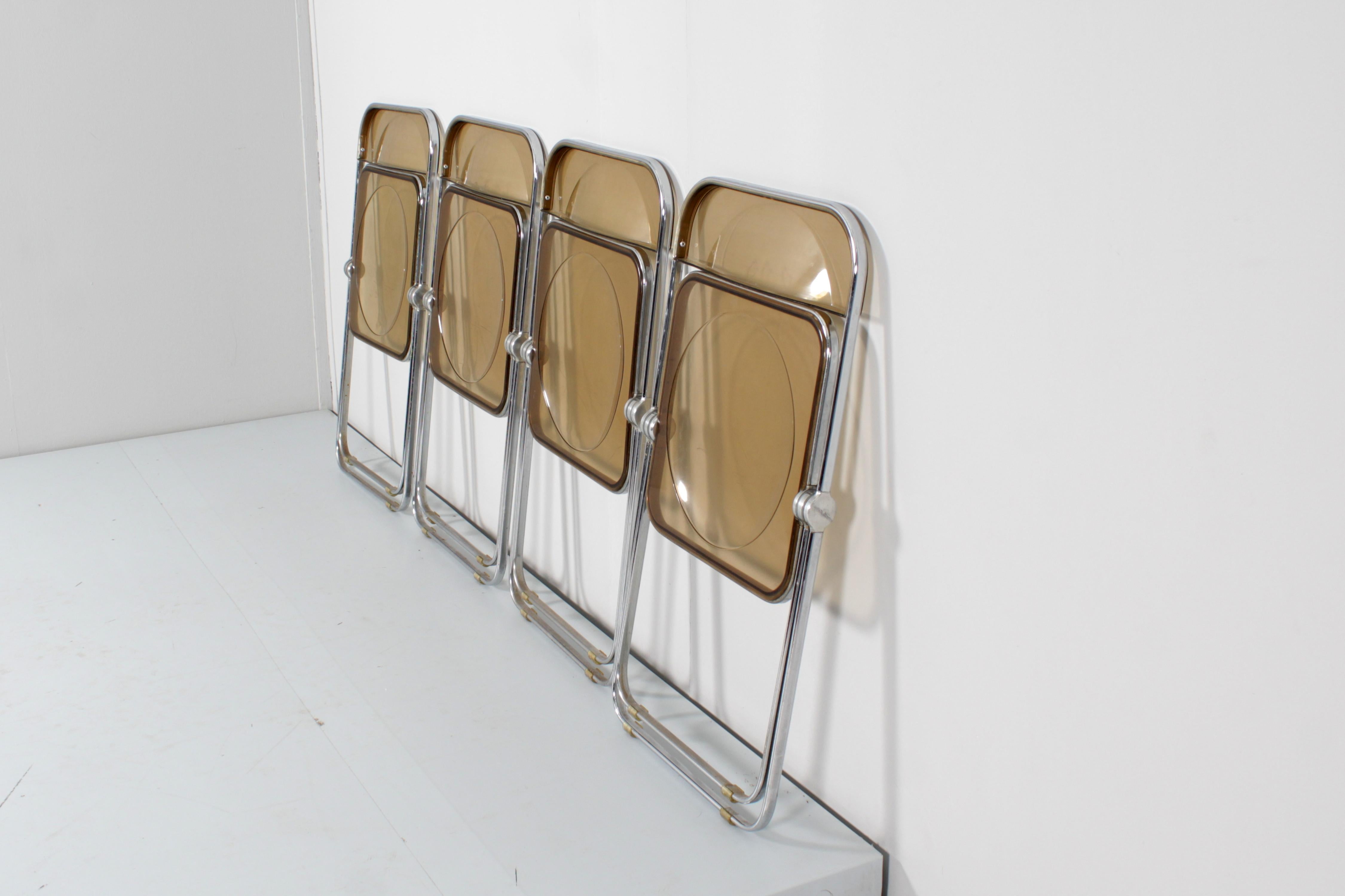 Ensemble de 4 chaiseslia de G. Piretti pour Anonima Castelli, Italie, années 1970 en vente 5