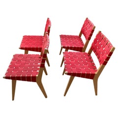 Mid-Century Set of 4 Side/Dining Chairs by Jens Risom Knoll Studio Chairs Mid-Century Set of 4 Side/Dining Chairs by Jens Risom Knoll Studio Chairs