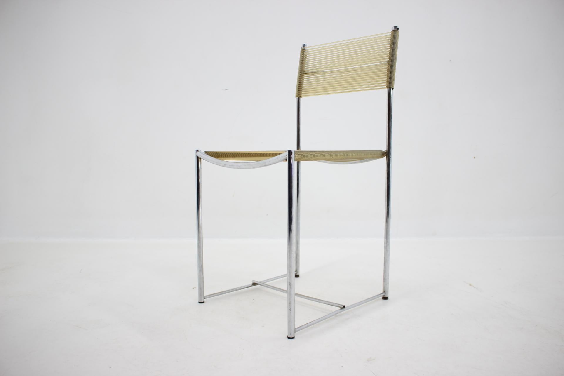 Metal Midcentury Set of 4 Spaghetti Chairs by G. Belotti for Alias, Italy, 1979 For Sale