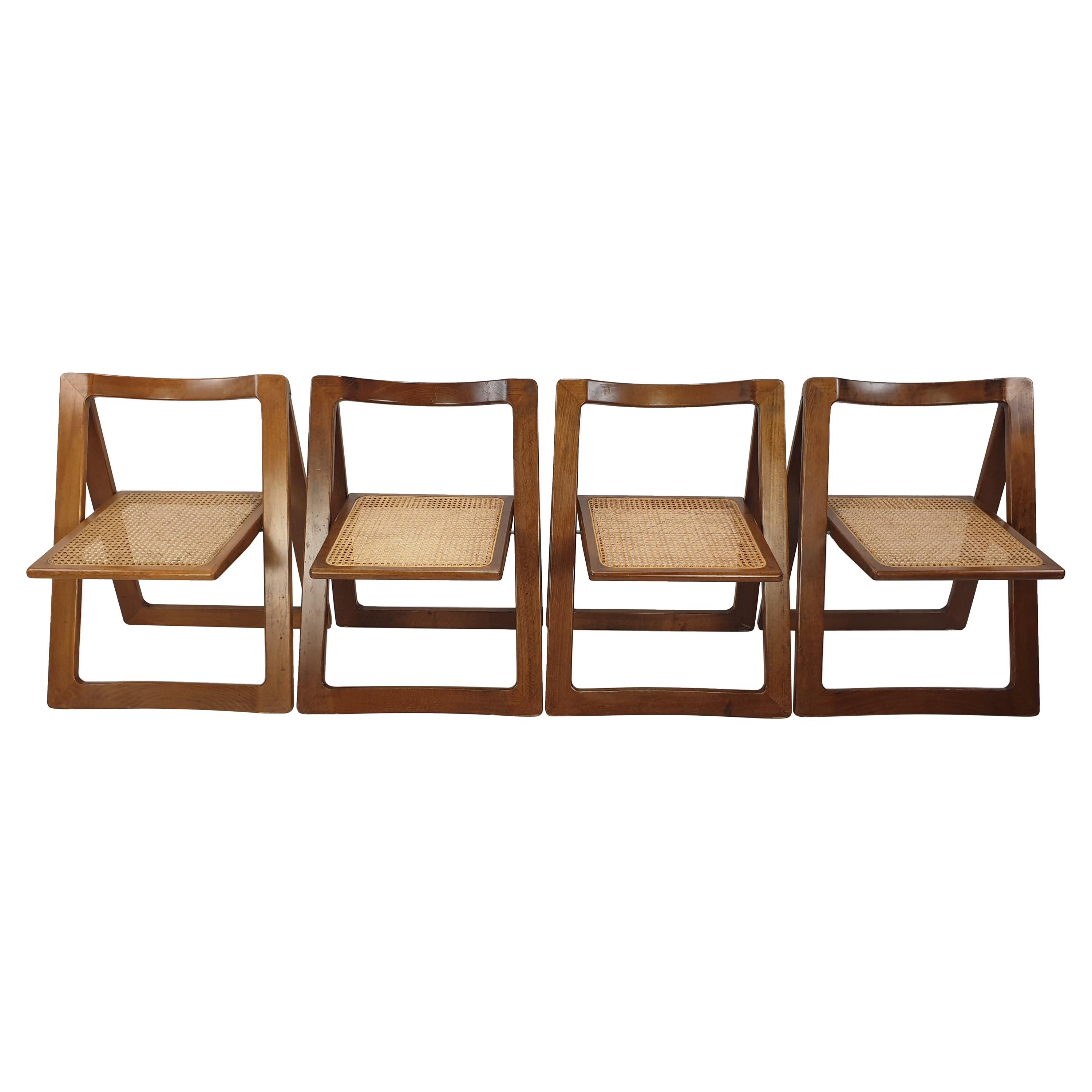 Mid-Century Set of 4 "Trieste" Chairs by Jacober & d'Aniello for Bazzani, 1960's