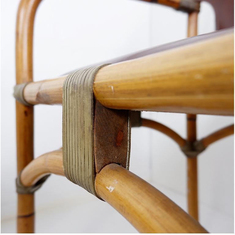 Mid Century Satz von 4 Vintage Safari Sesseln im Zustand „Hervorragend“ im Angebot in Brussels , BE