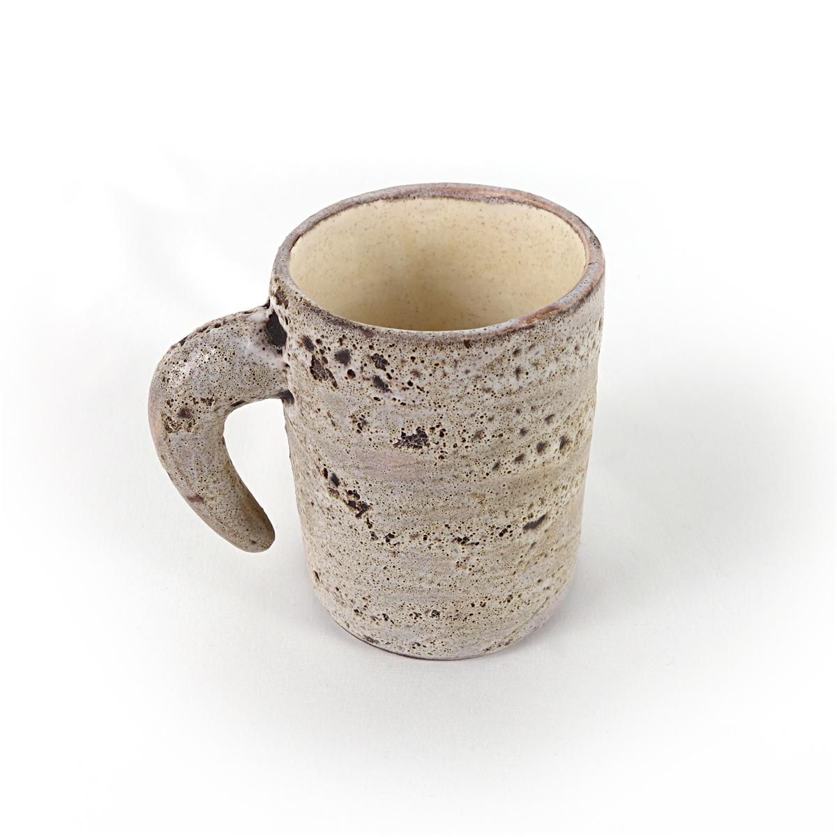Midcentury Set of 6 Ceramic Mugs by Francis & Josette Bonaudi for Vallauris For Sale 4