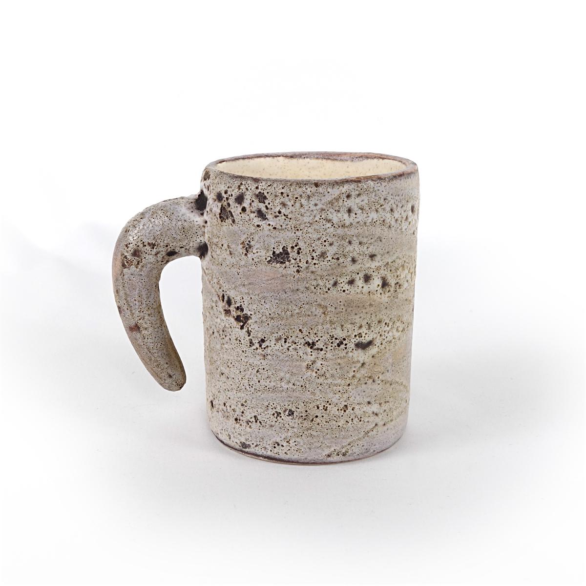 Midcentury Set of 6 Ceramic Mugs by Francis & Josette Bonaudi for Vallauris For Sale 3