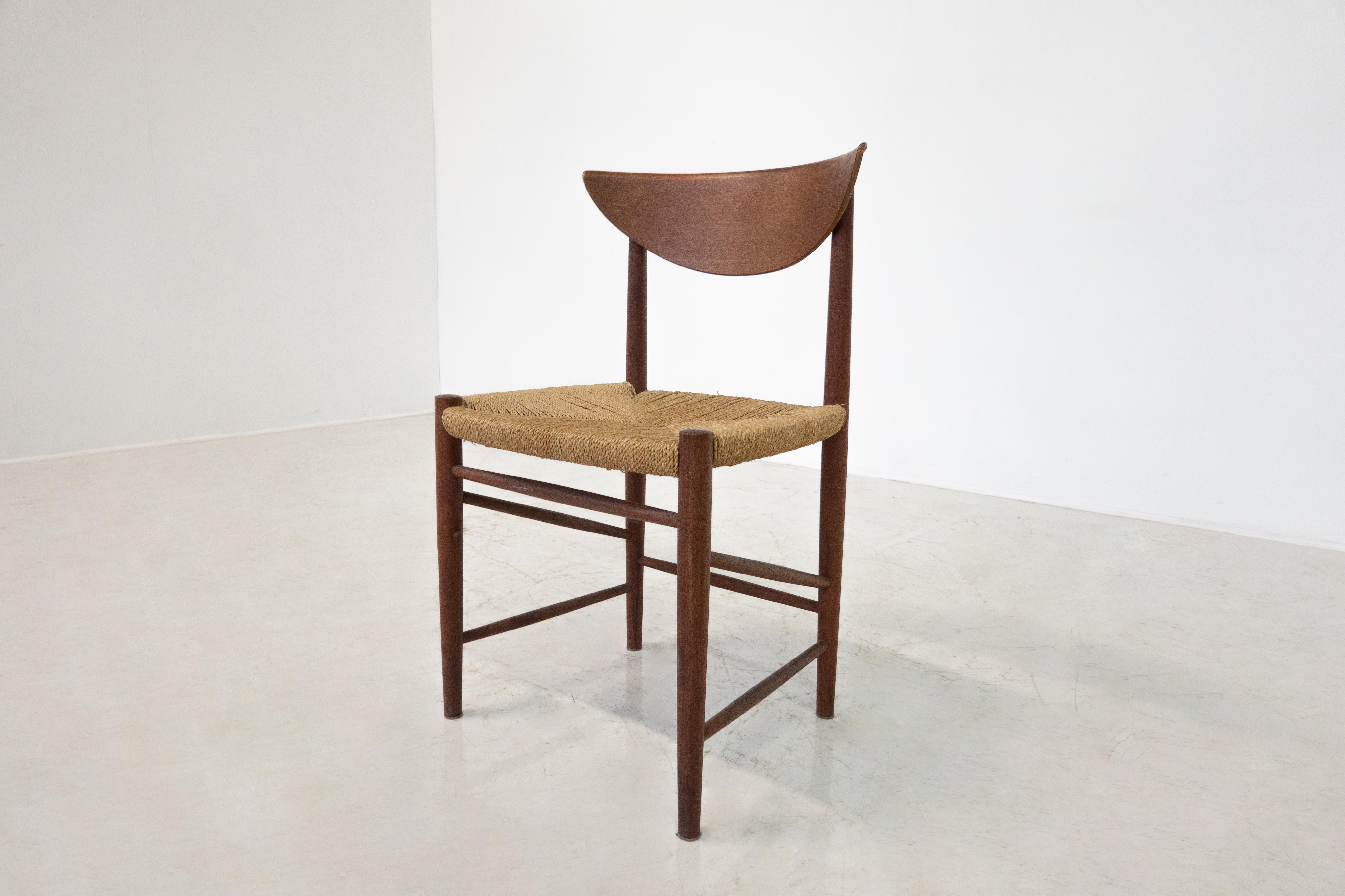 Mid-Century Set of 6 Chairs Model 316 by Peter Hvidt & Orla Mølgaard Nielsen  For Sale 5