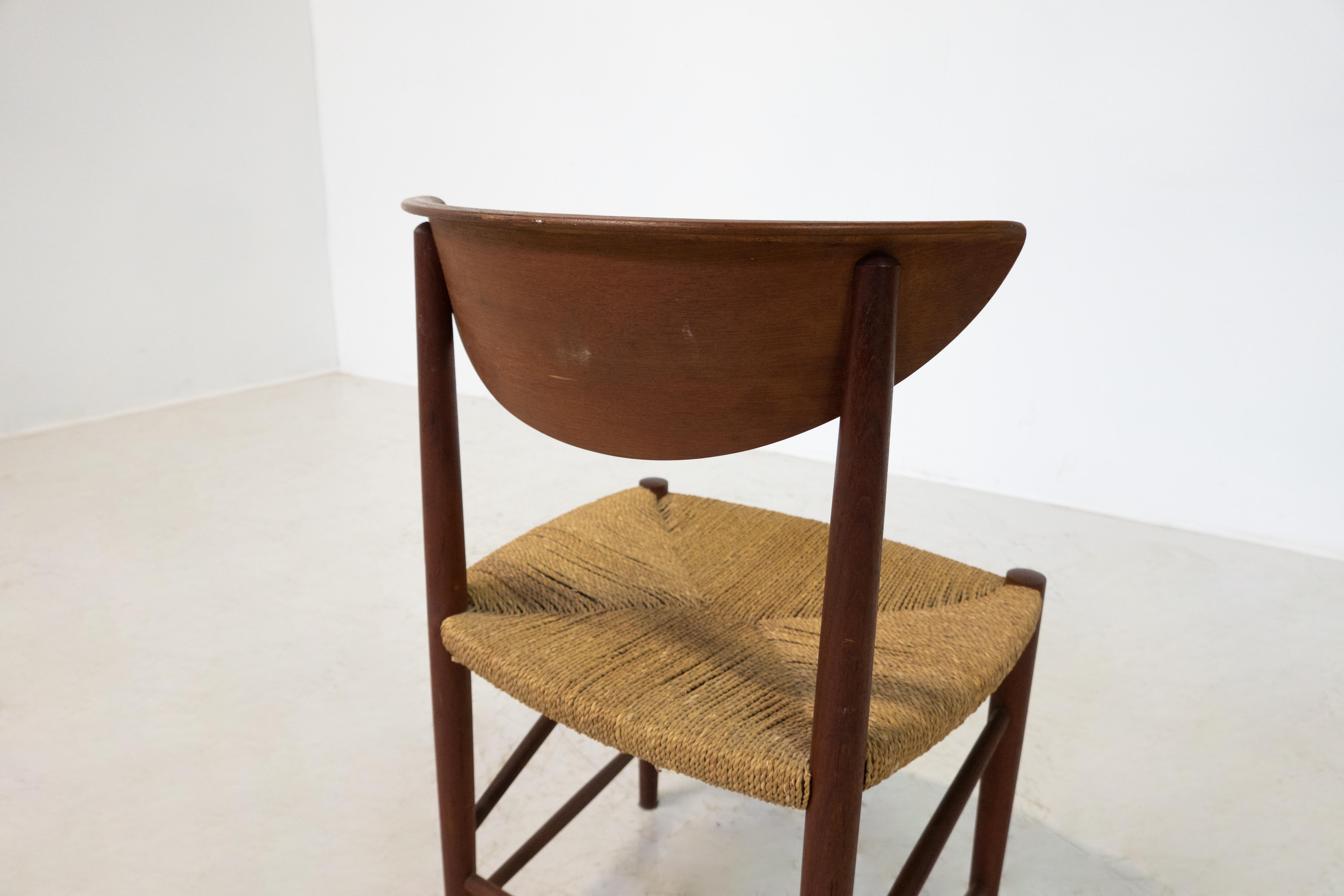 Mid-Century Set of 6 Chairs Model 316 by Peter Hvidt & Orla Mølgaard Nielsen  For Sale 11