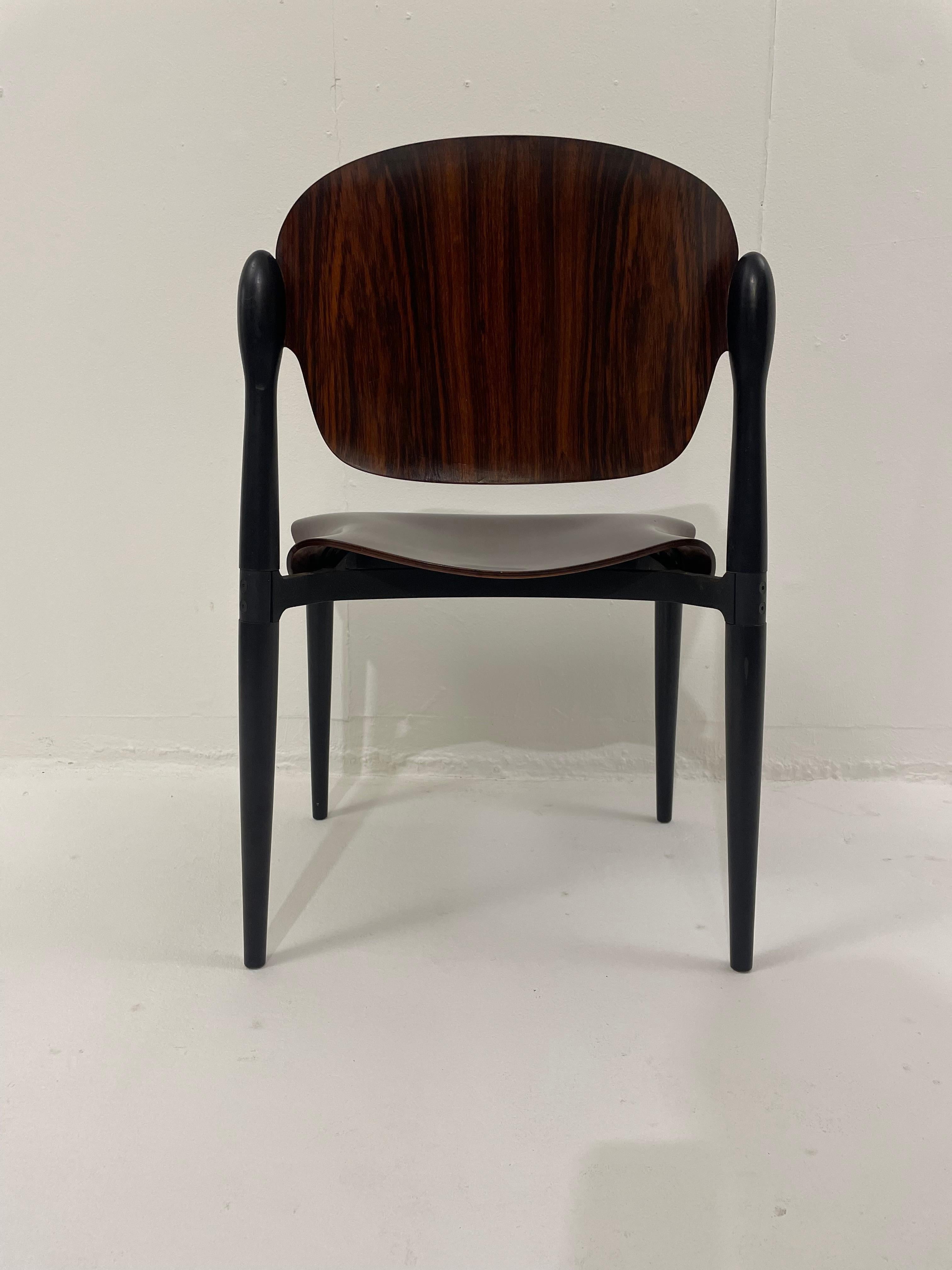 Mid-Century Set of 6 Eugenio Gerli Chairs S83, Tecno, Italy, 1962 For Sale 5