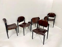 Mid-Century Set of 6 Eugenio Gerli Chairs S83, Tecno, Italy, 1962