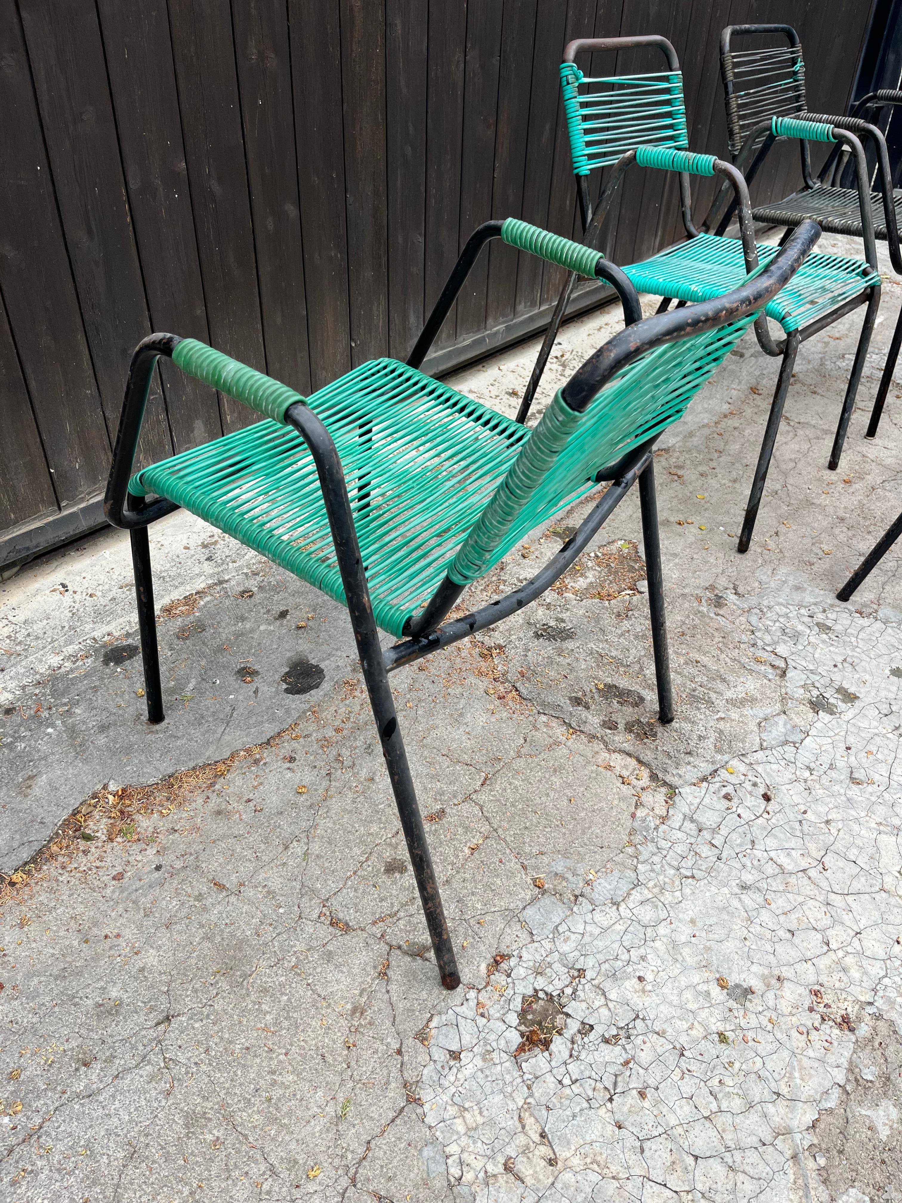 Set di 6 sedie da bar italiane di metà secolo, anni '60 in vendita 1