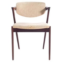 Mid Century Set of 6 Kai Kristiansen Rosewood Model 42 Dining Chairs