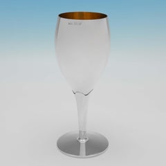 Ensemble de 6 gobelets à vin en argent sterling du milieu du siècle dernier, S. J. Rose 1974