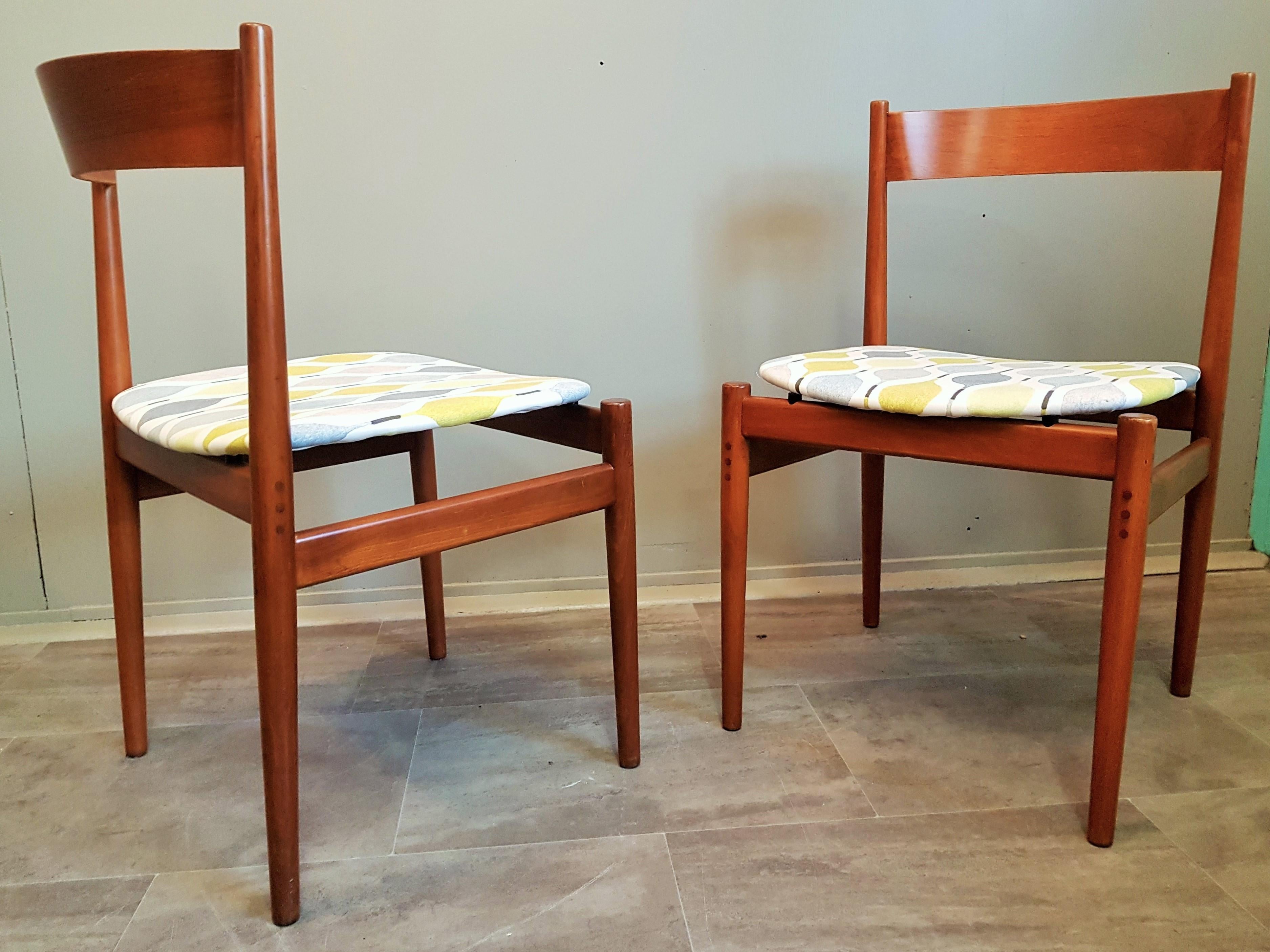 Teak Midcentury Set of 7 Dining Chairs Mod 101 by Frattini  for Cassina, Italy, 1960 For Sale