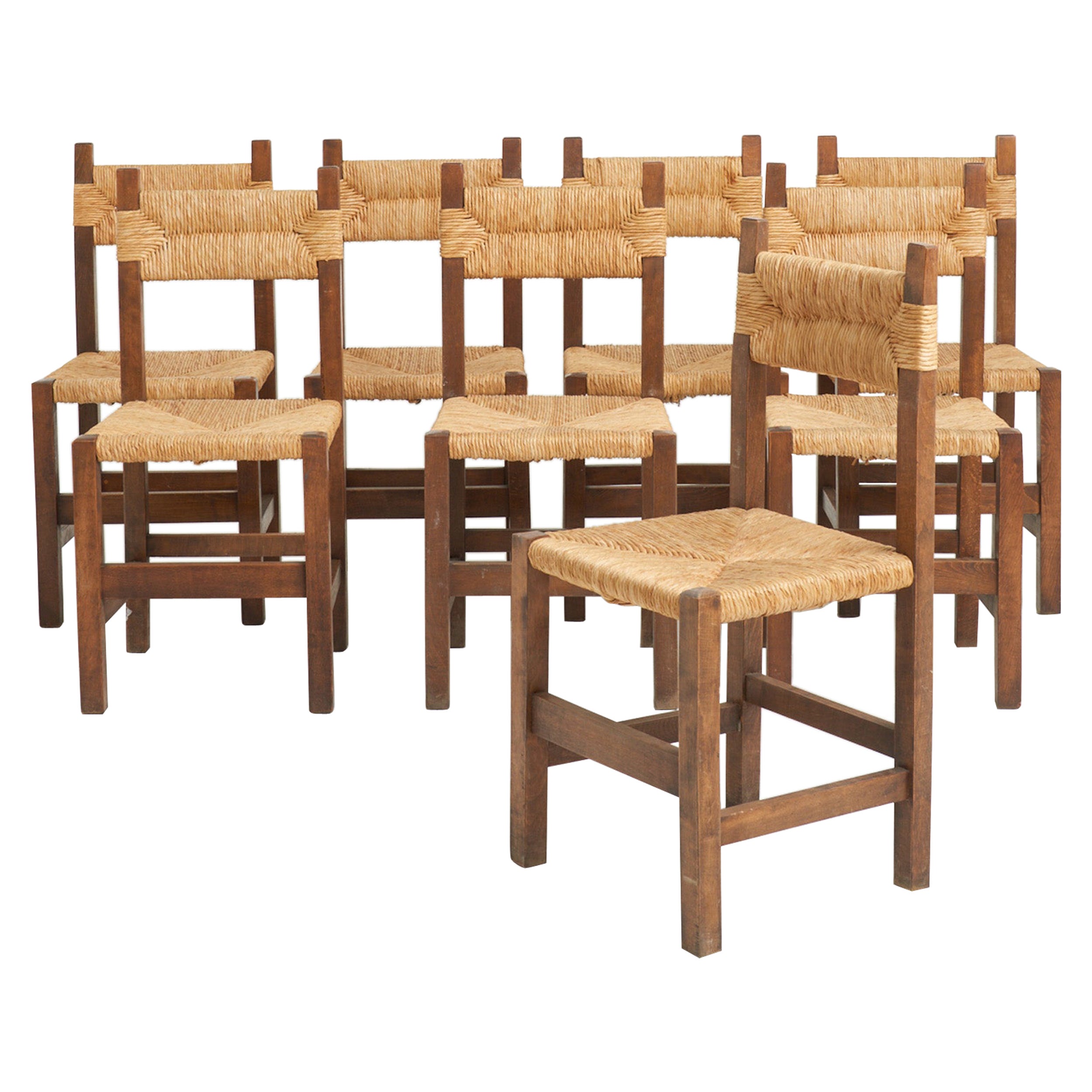 Mid-Century Set of 8 Dining Chairs