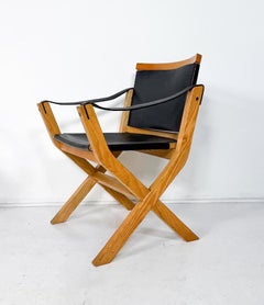Juego de 8 Sillones Kiu de mediados de siglo de luxoritalia, madera de fresno y cuero