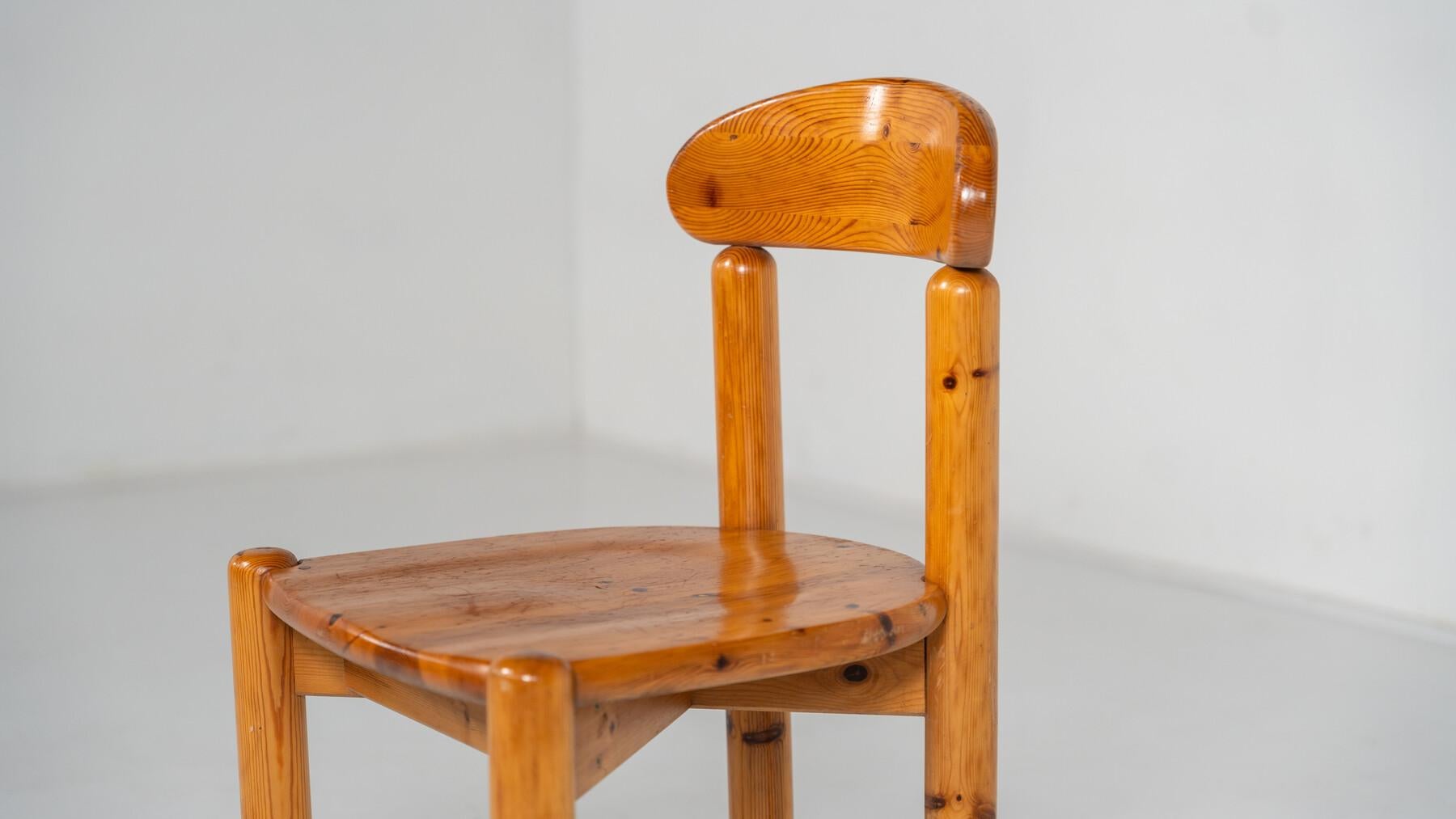 Set aus 8 Pitchpin-Stühlen von Rainer Daumiller aus der Mitte des Jahrhunderts, 1970er Jahre im Angebot 14