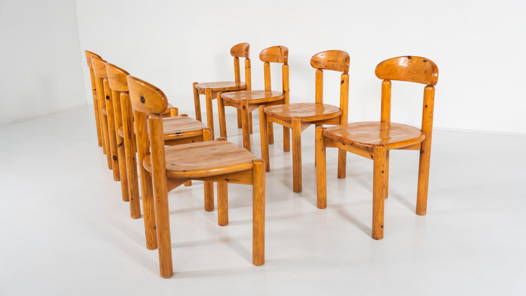 Set aus 8 Pitchpin-Stühlen von Rainer Daumiller aus der Mitte des Jahrhunderts, 1970er Jahre im Angebot 2