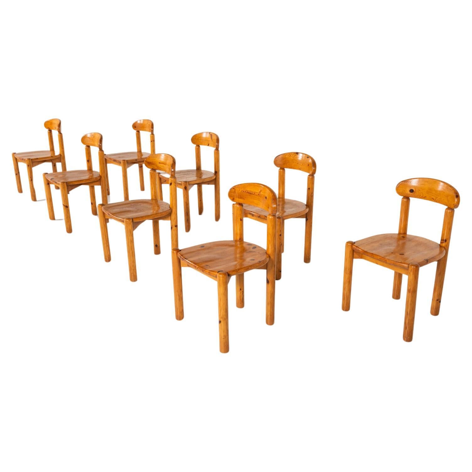 Mid-Century Set of 8 Pitchpin Chairs by Rainer Daumiller, 1970s