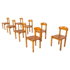 Vintage Mid-Century Set of 8 Pitchpin Chairs by Rainer Daumiller, 1970s