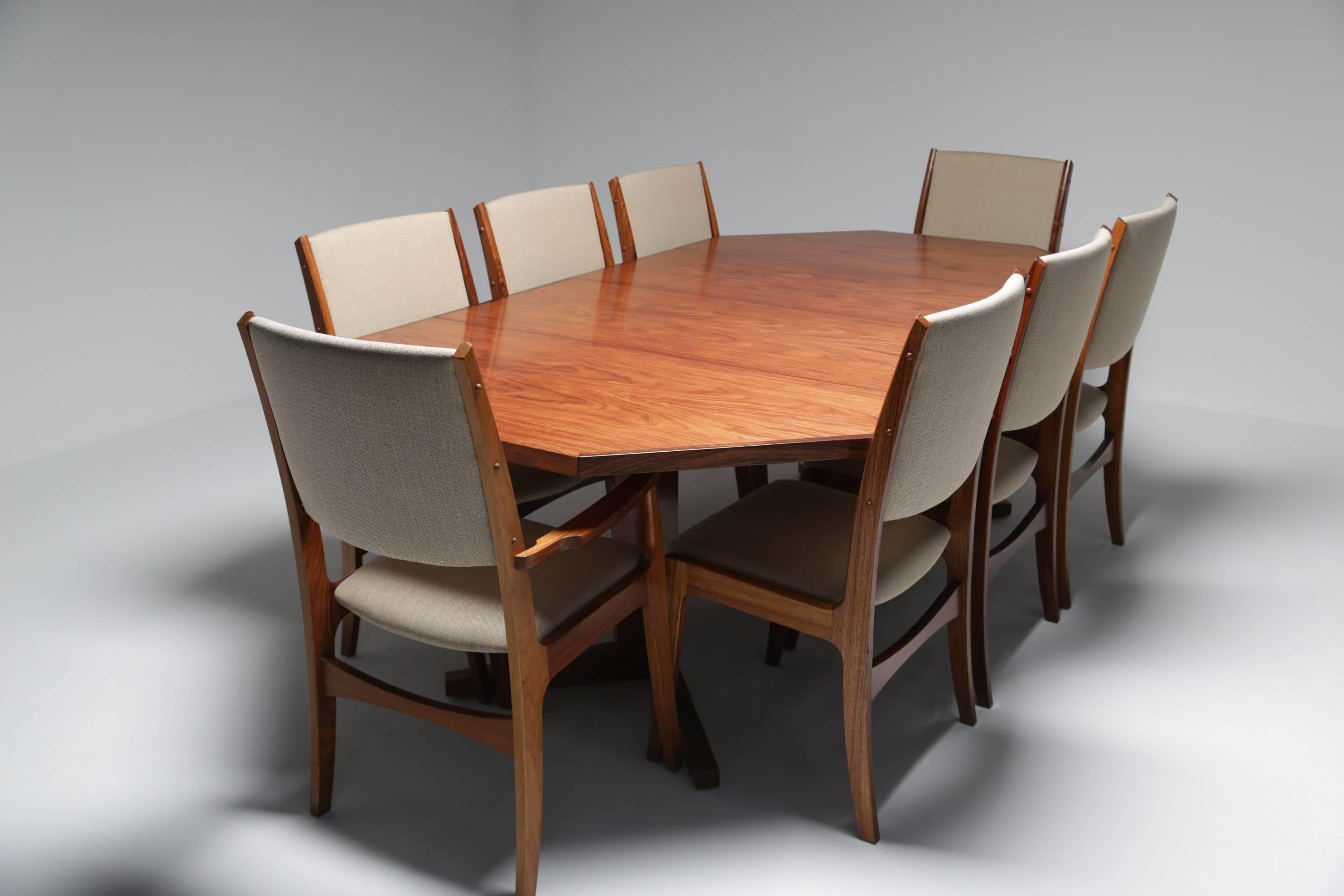 Midcentury Set of eight Rosewood Dining Chairs by Johannes Andersen 2