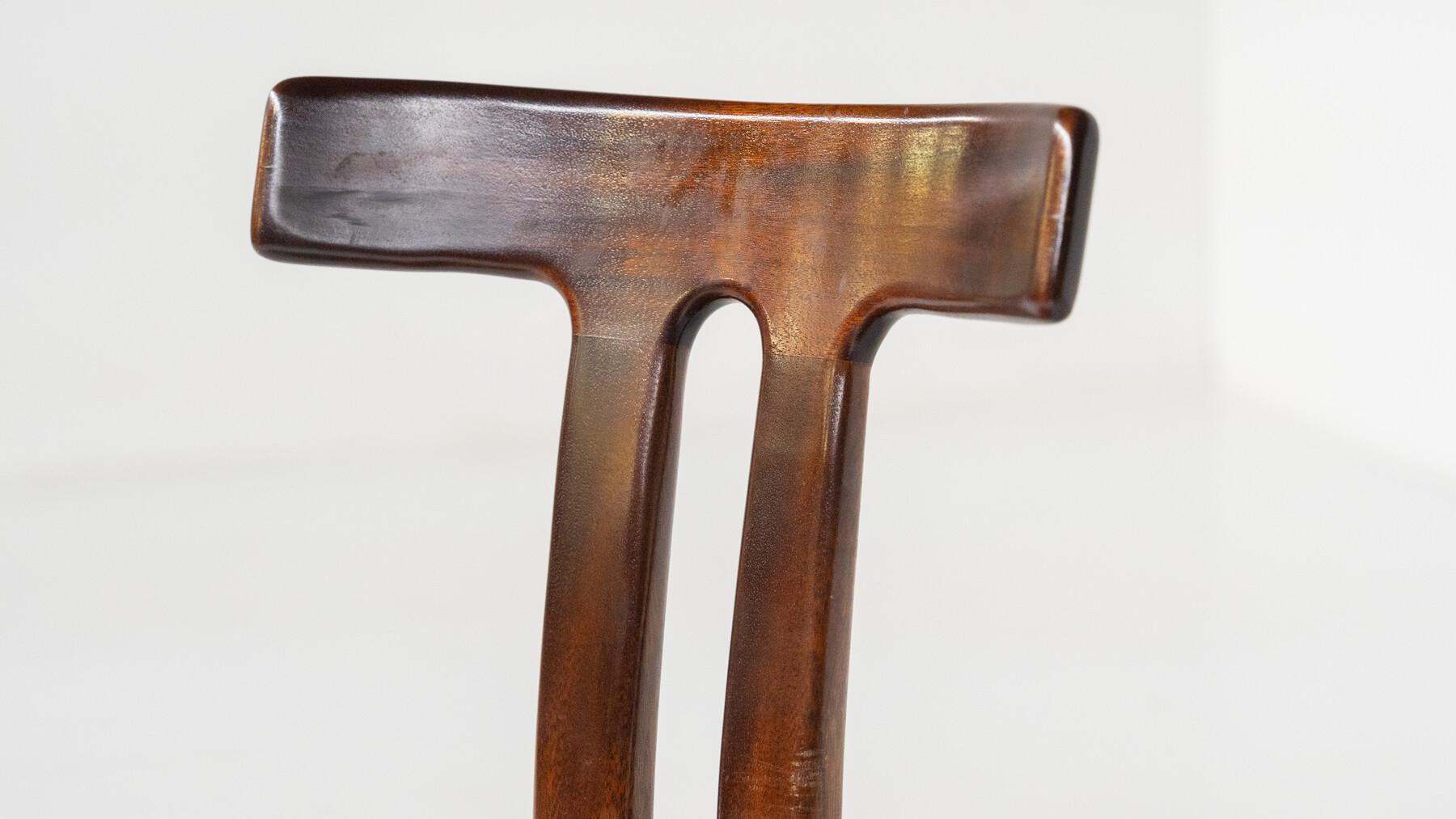 Satz von 8 T-Stühlen im skandinavischen Stil, Mid-Century-Stil, 1960er Jahre im Angebot 9